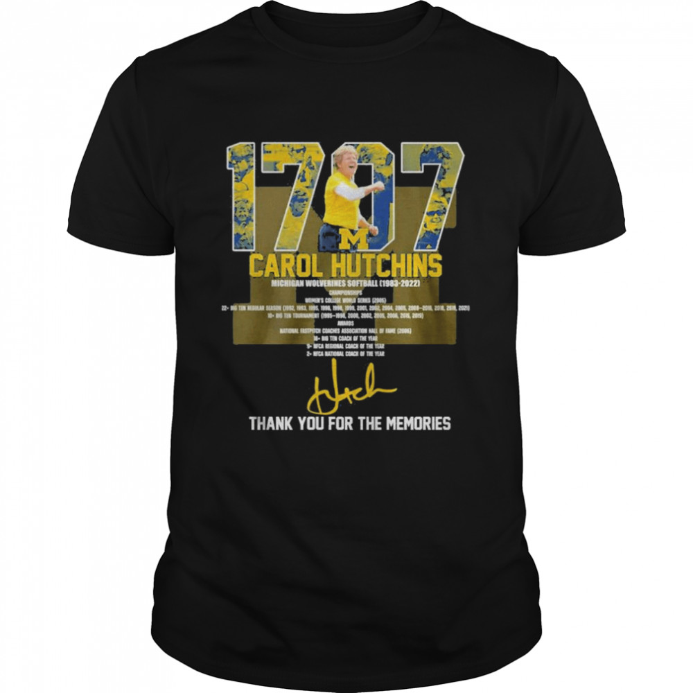 Michigan’s Carol Hutchins Coach Memories shirt