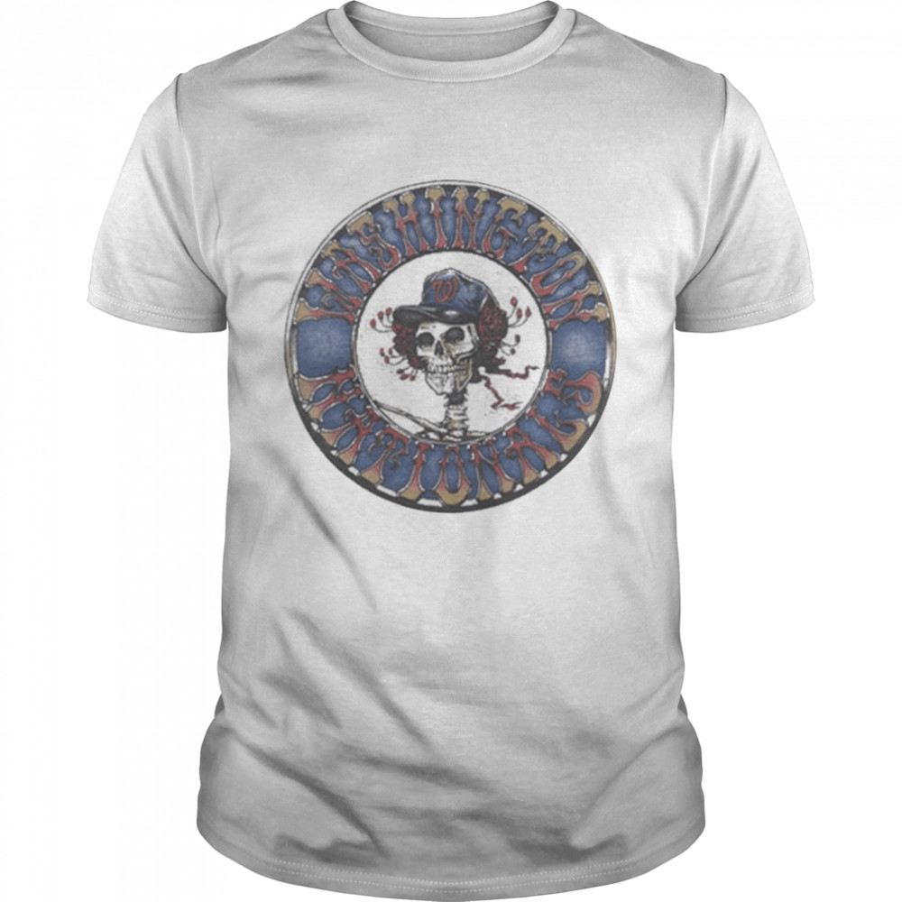 MLB x Grateful Dead x Nationals Skull Retro Nationals T-Shirt