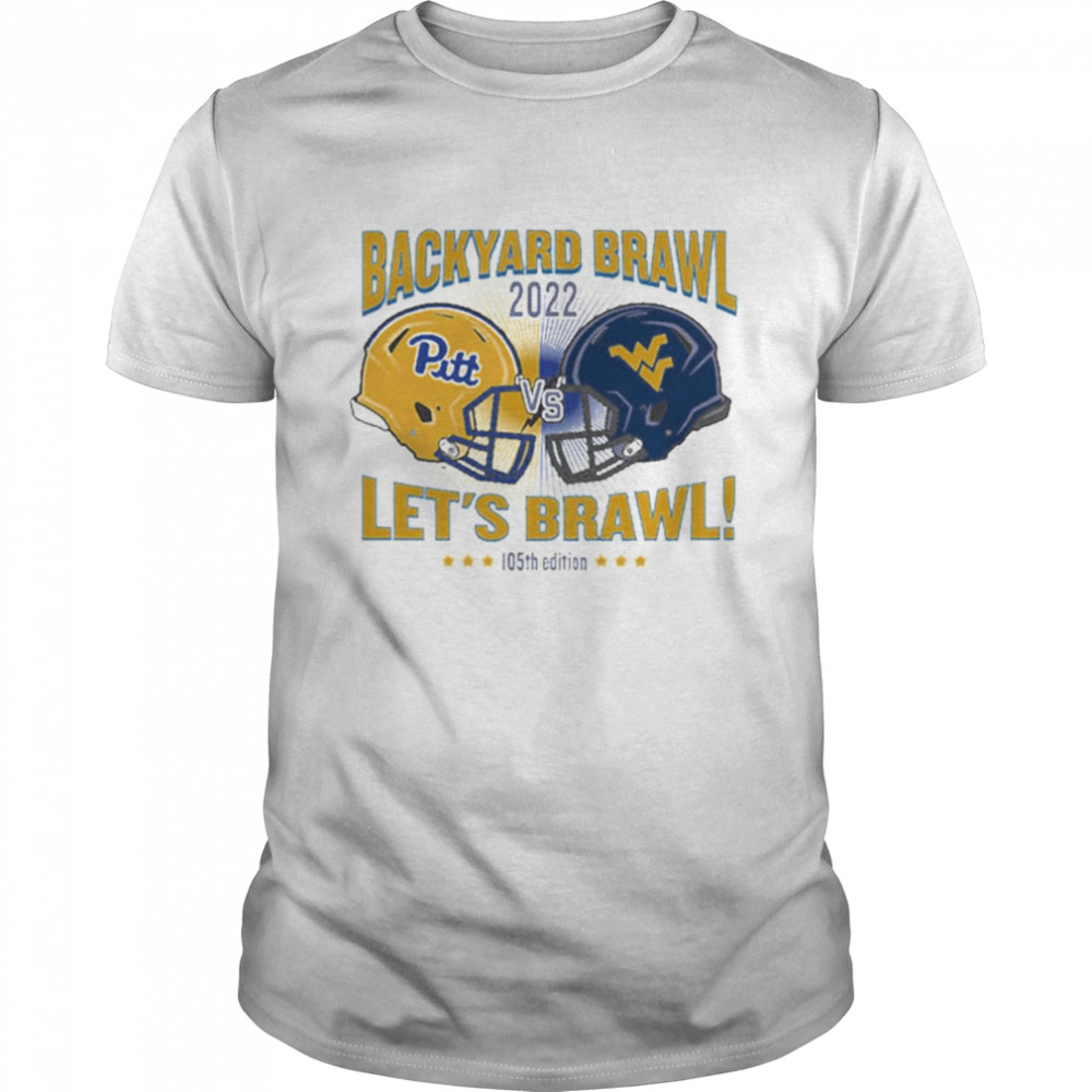 Pitt Panthers White 2022 Football Backyard Brawl 105th shirt