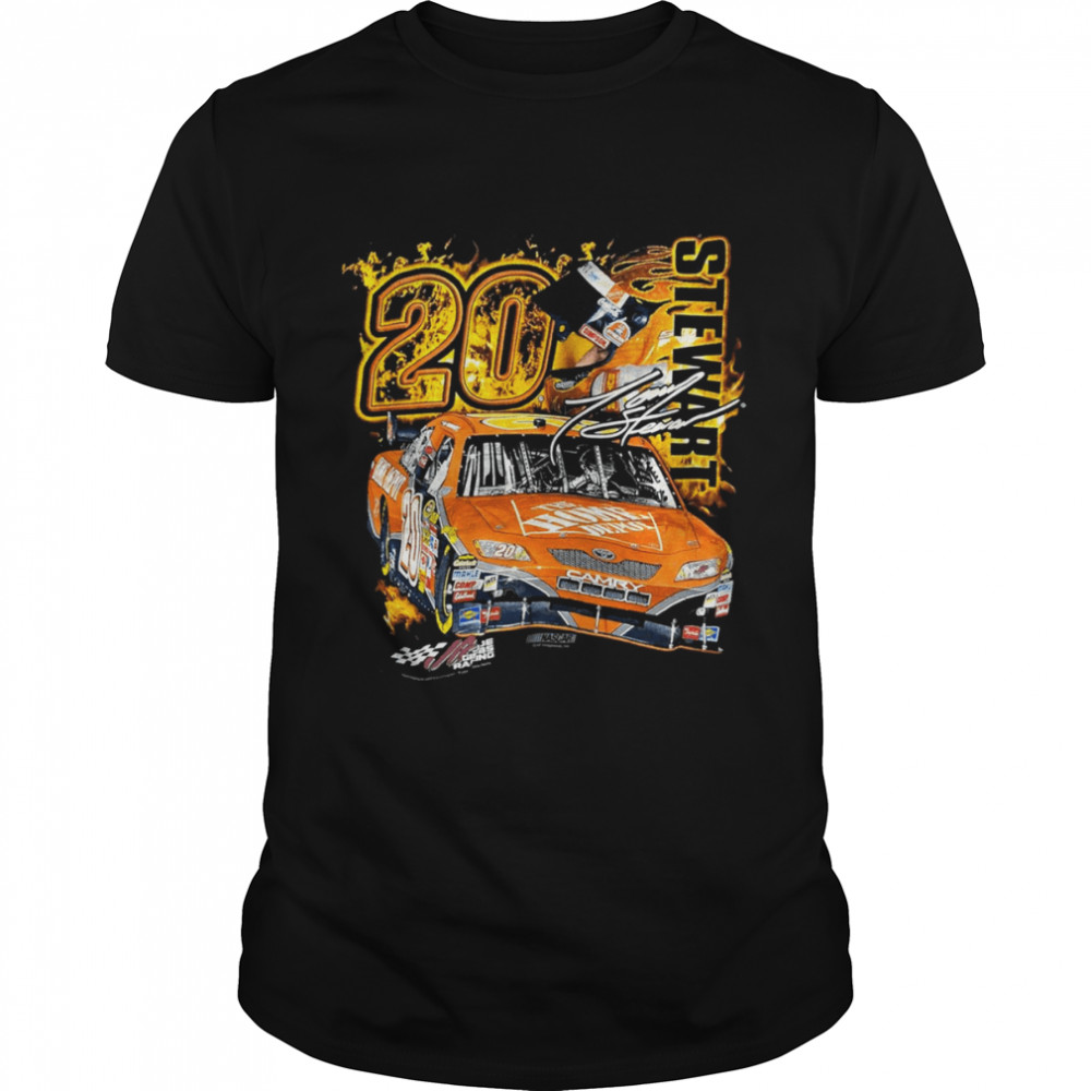 Vintage 90s Steward 20 Racing On Fire shirt