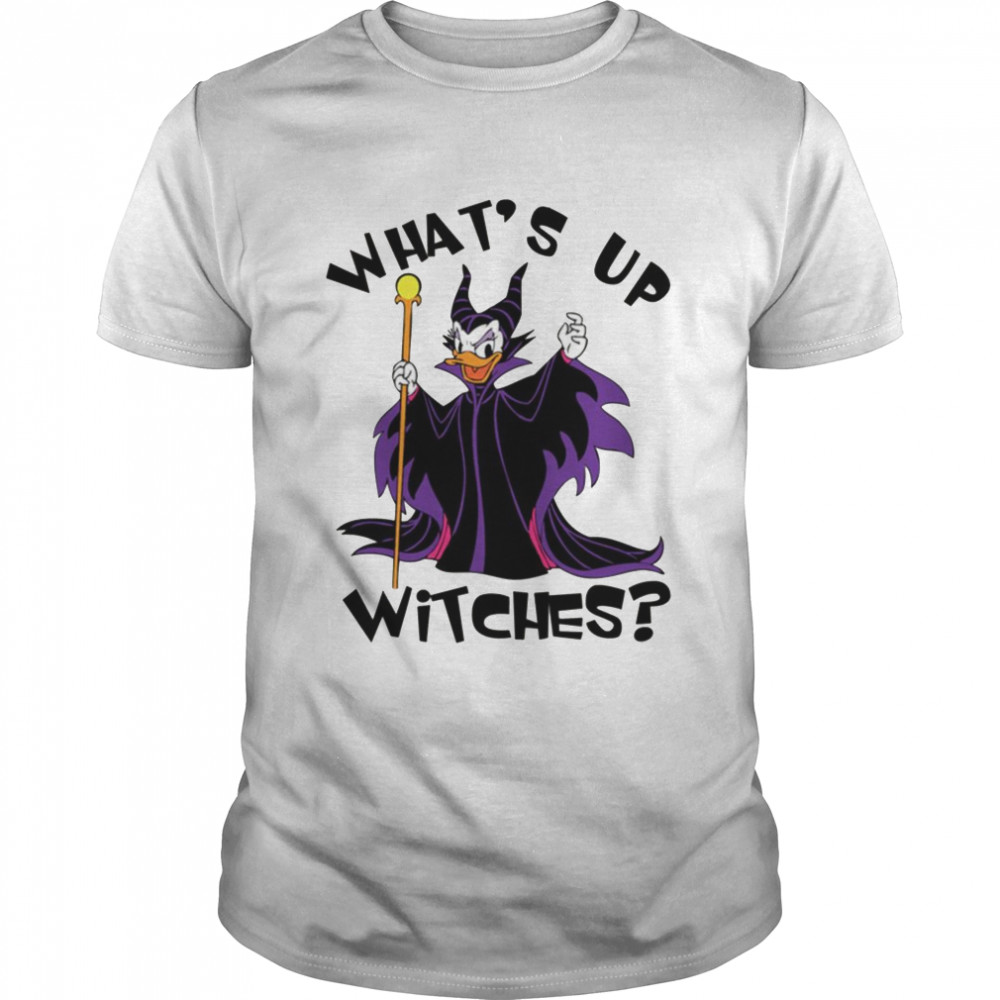 What Up Witches Donald Duck Funny Graphic Halloween Spooky Night shirt