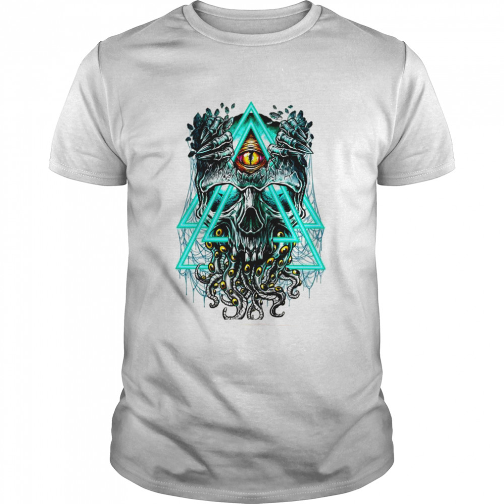 Winya Neon Skull Halloween Spooky Night shirt