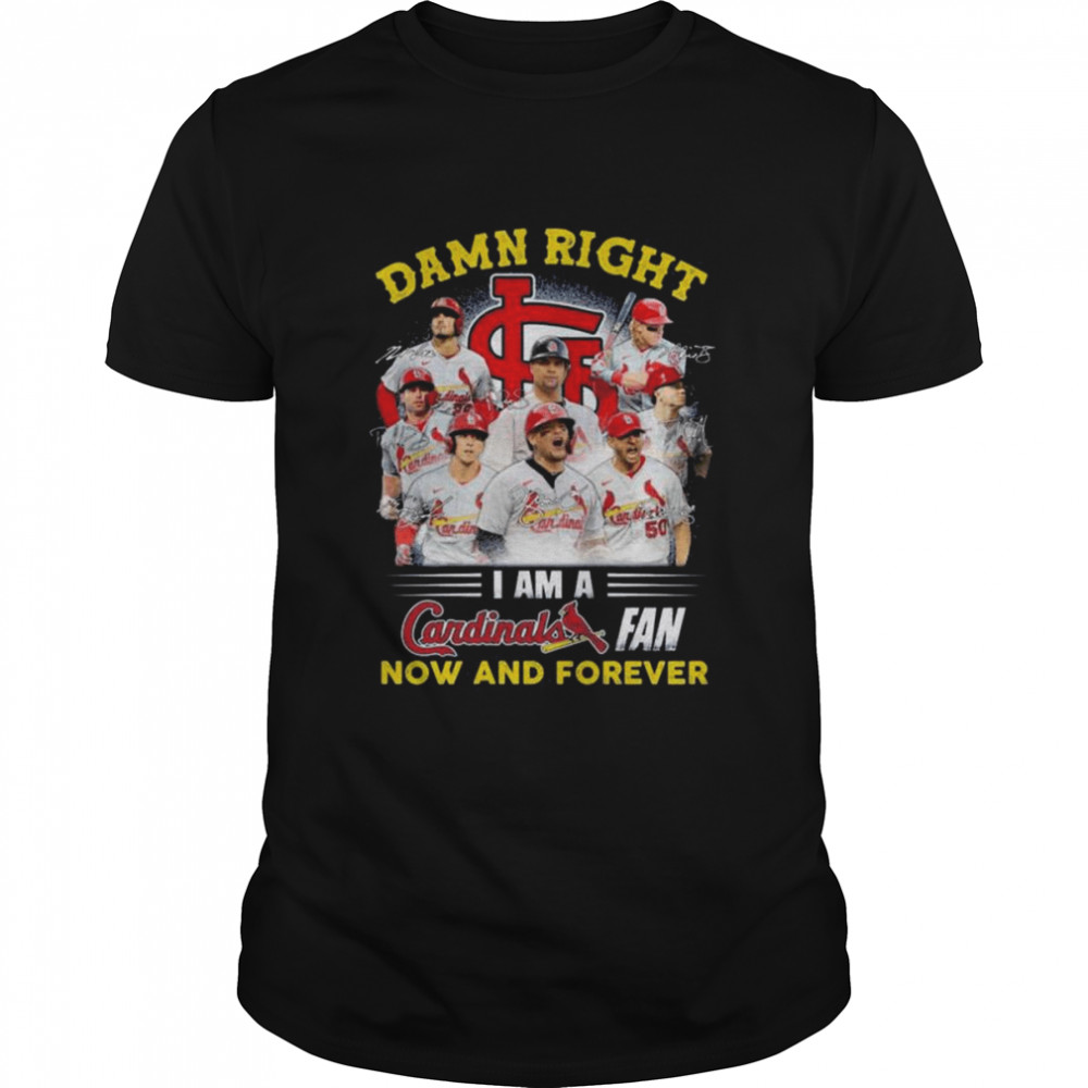 Damn right I am St. Louis Cardinals dan now and forever signatures 2022 shirt