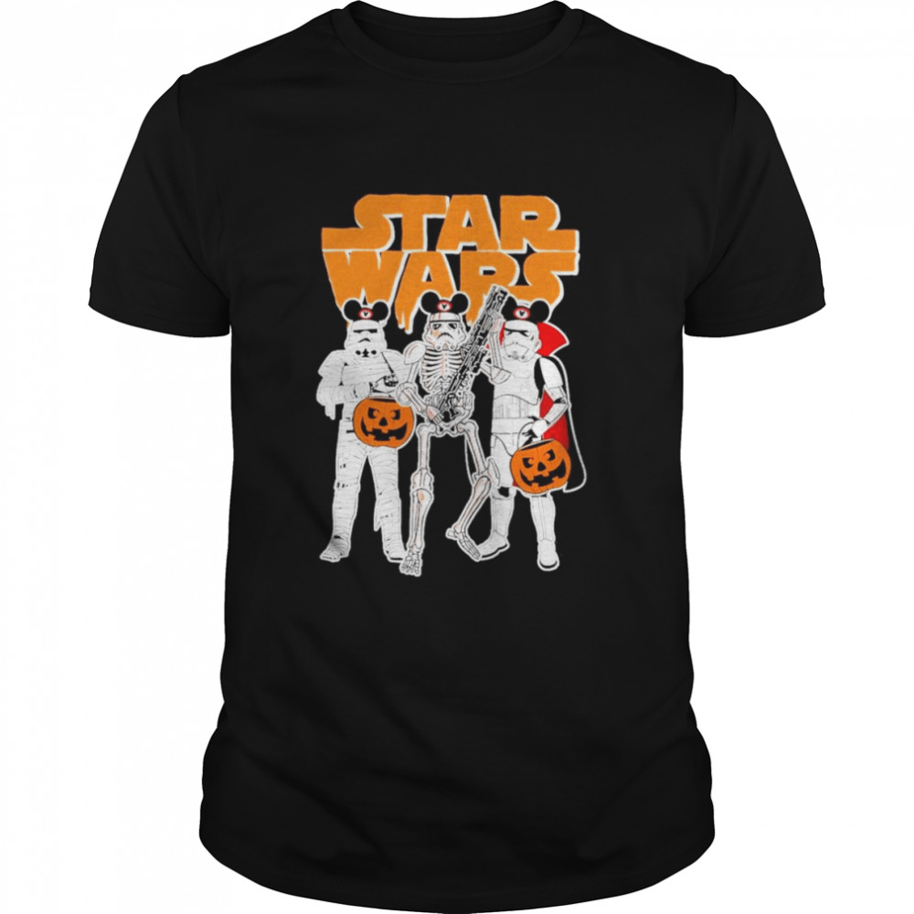 Star Wars Stormtrooper Skeleton Costume Mickey Ears Halloween Unisex T-Shirt