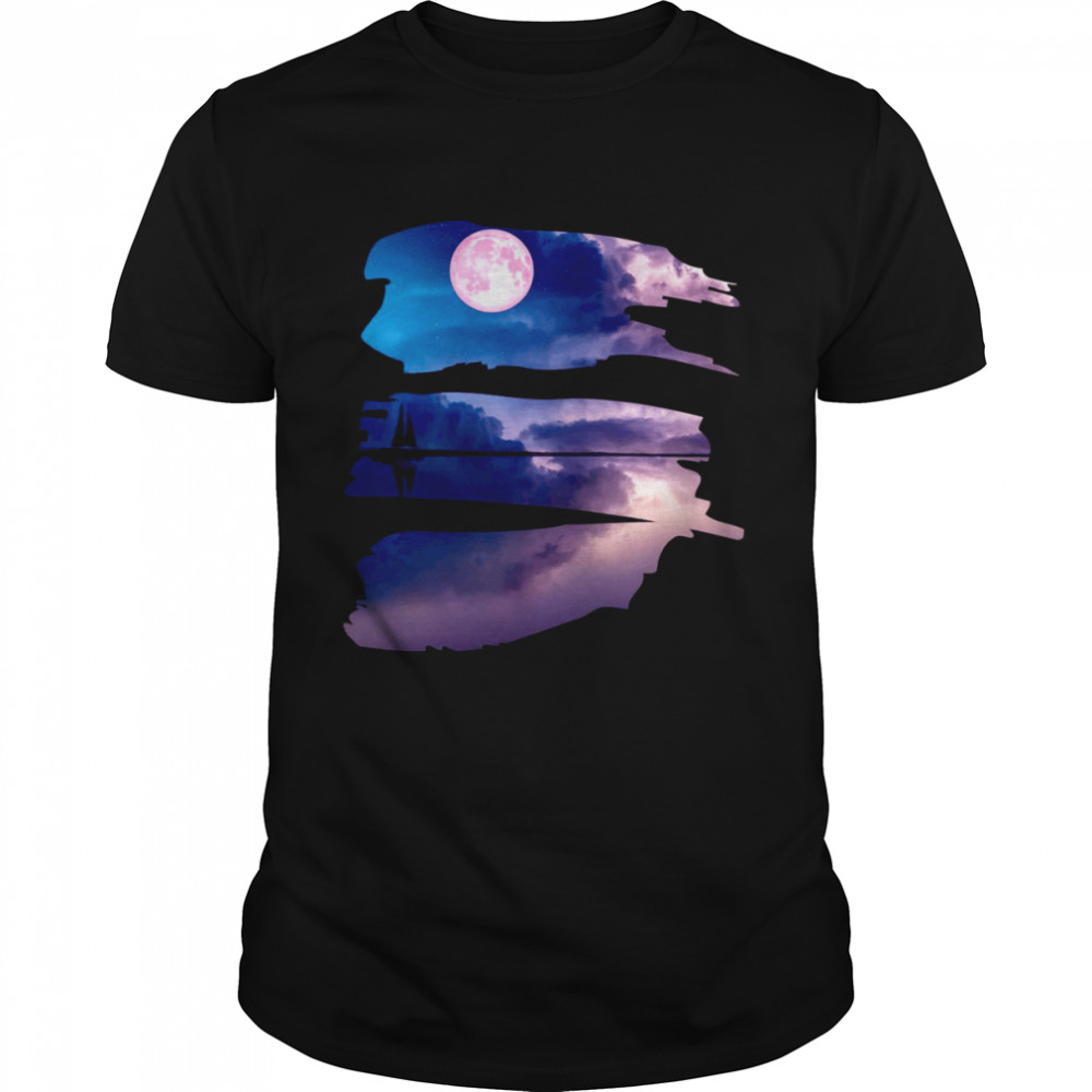 Georgia Okeeffe Pink Moon Over Water shirt