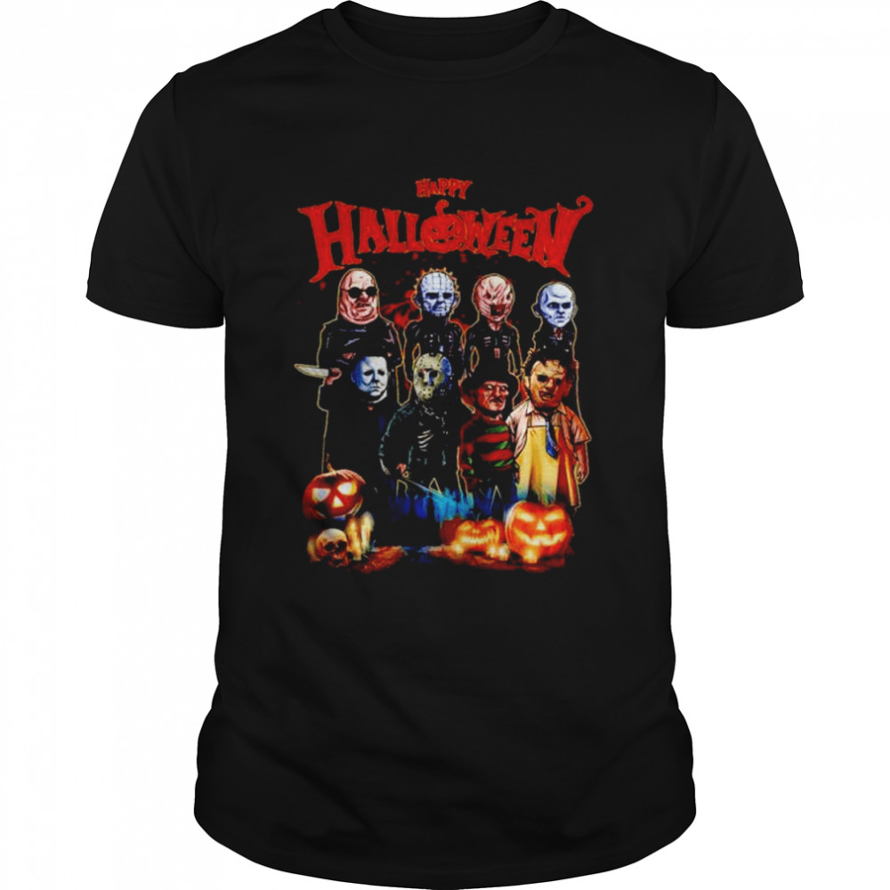 Happy Halloween Horror characters movie shirt