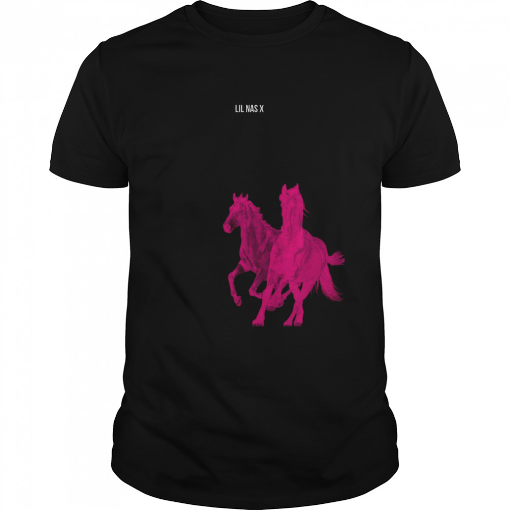 Lil Nas X Tee Pink Horses shirt