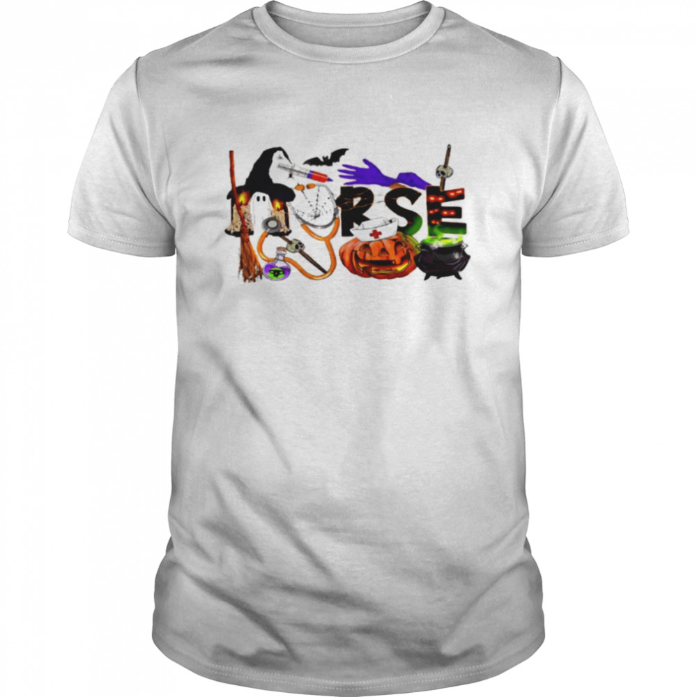 Nurse Nursing Cute Halloween Pattern shirt