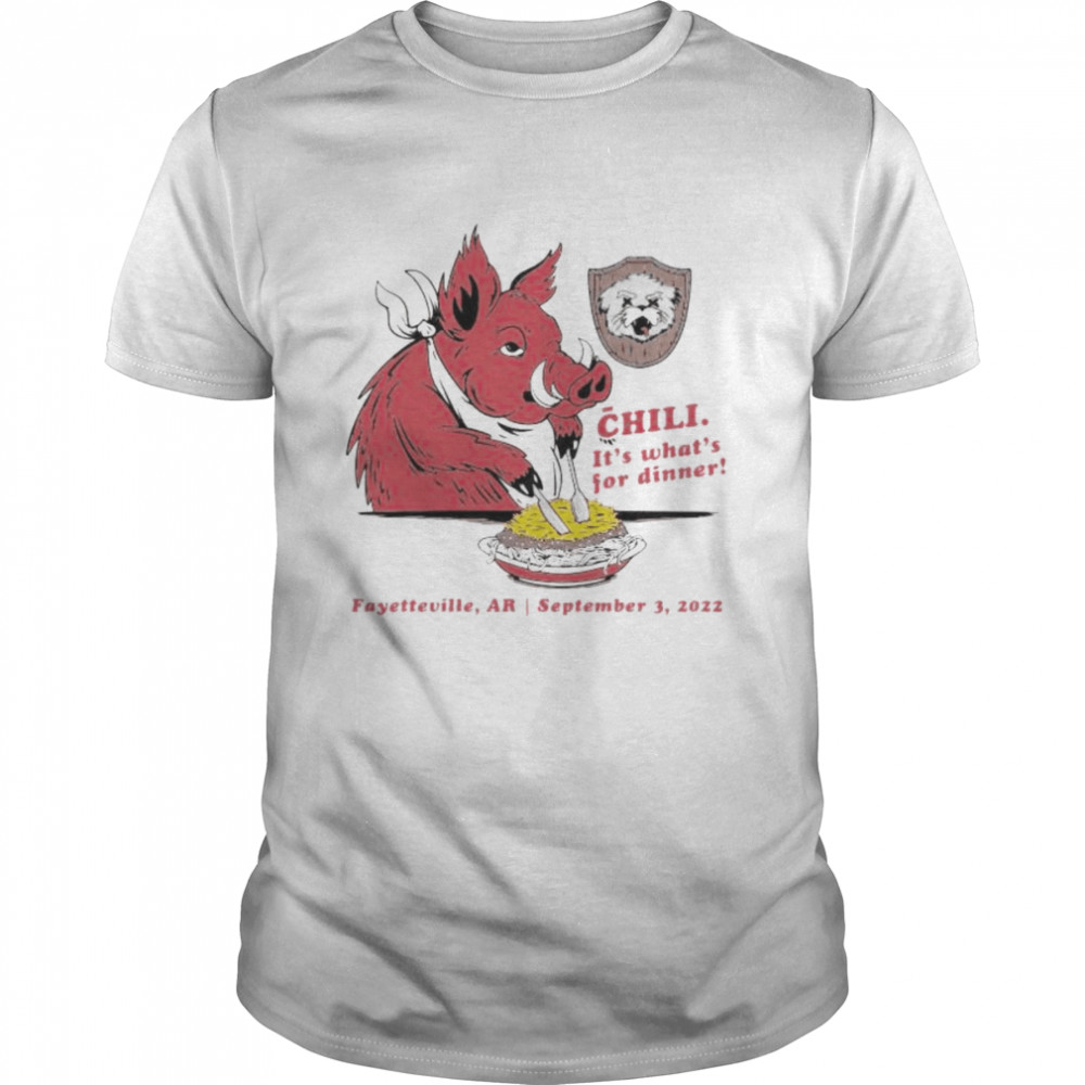 Arkansas Razorbacks chili it’s what’s for dinner shirt