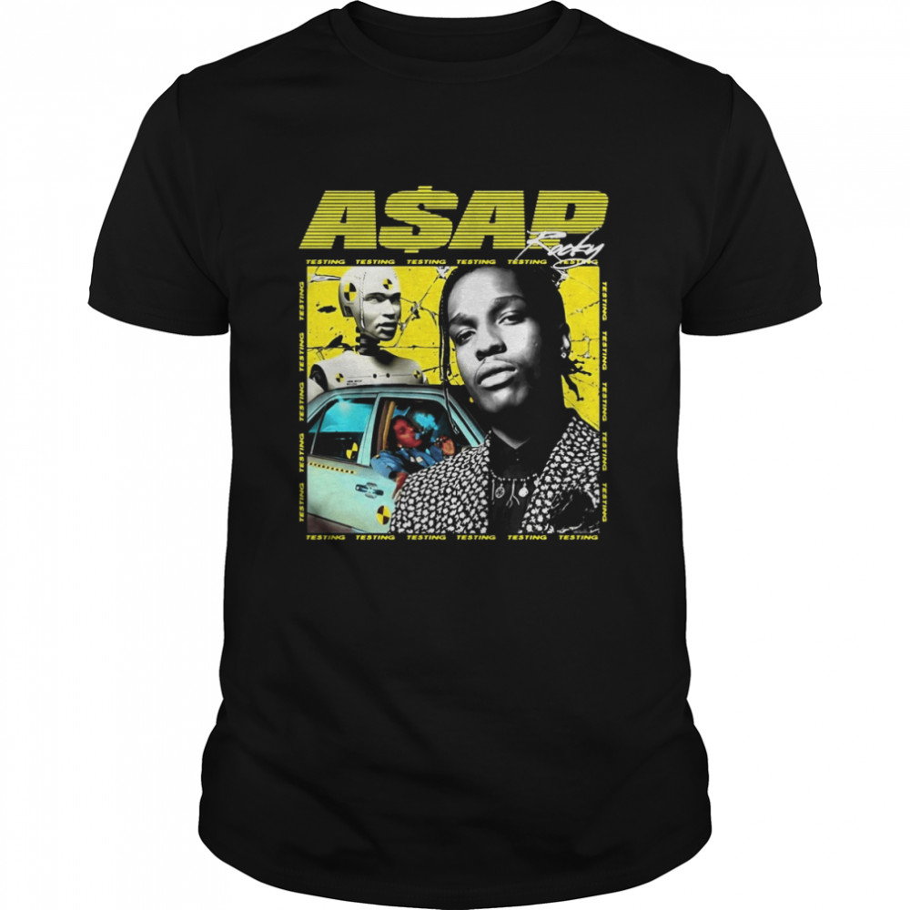 Asap Rocky Portrait Graphic Aesthetics S Hip Hop Loose Couple Casual Harajuku shirt