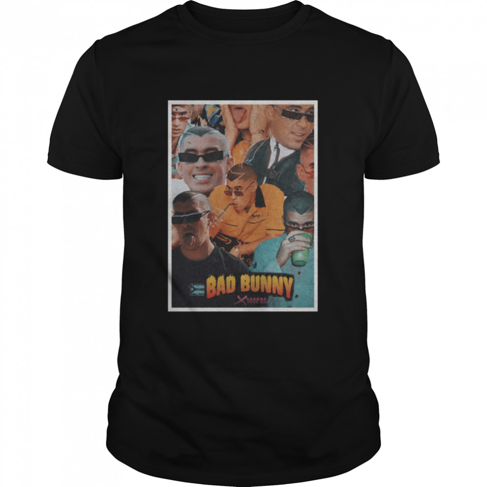 Bad Bunny Collage Graphic shirt