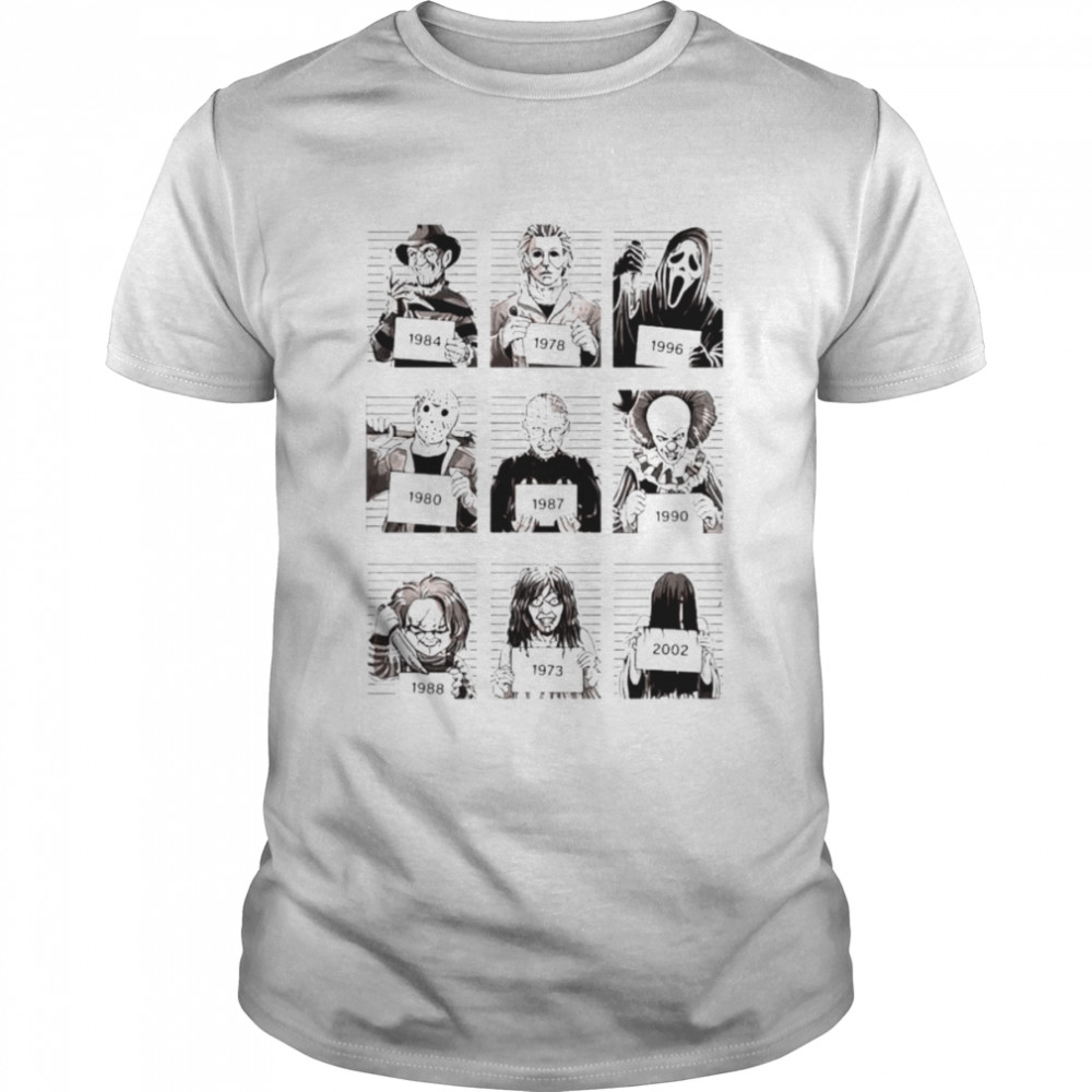 Horror movie mugshot shirt