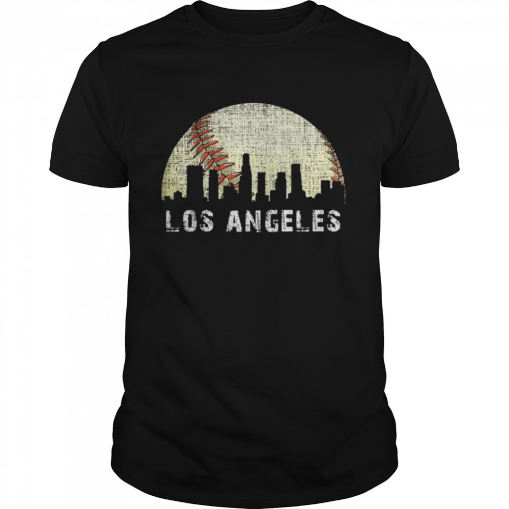 Los angeles vintage baseball distressed gameday retro shirt