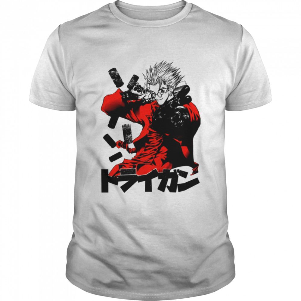 Cool Typhoon Art Trigun shirt