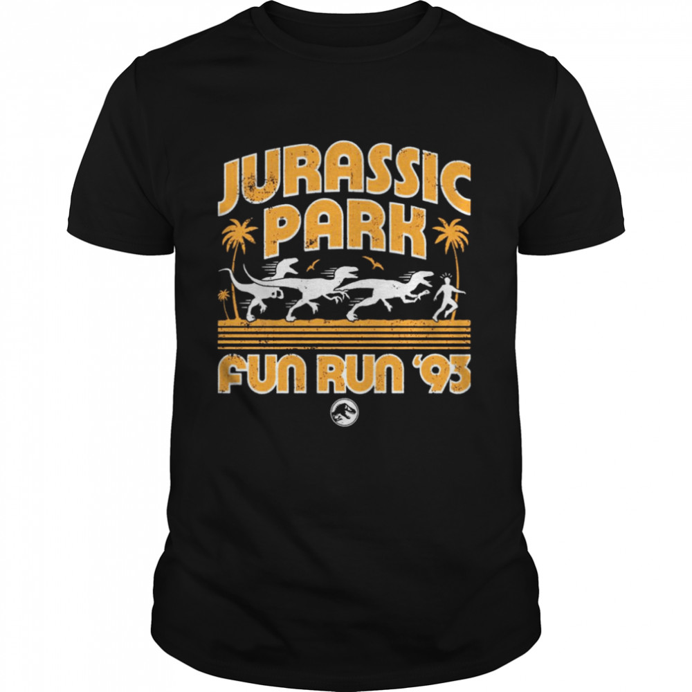 Jurassic Park Fun Run ’93 Orange Hue Vintage shirt