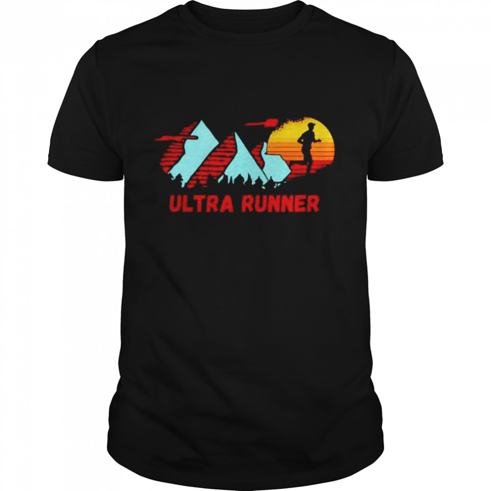 Ultra runner vintage retro runners marathon running gym shirt