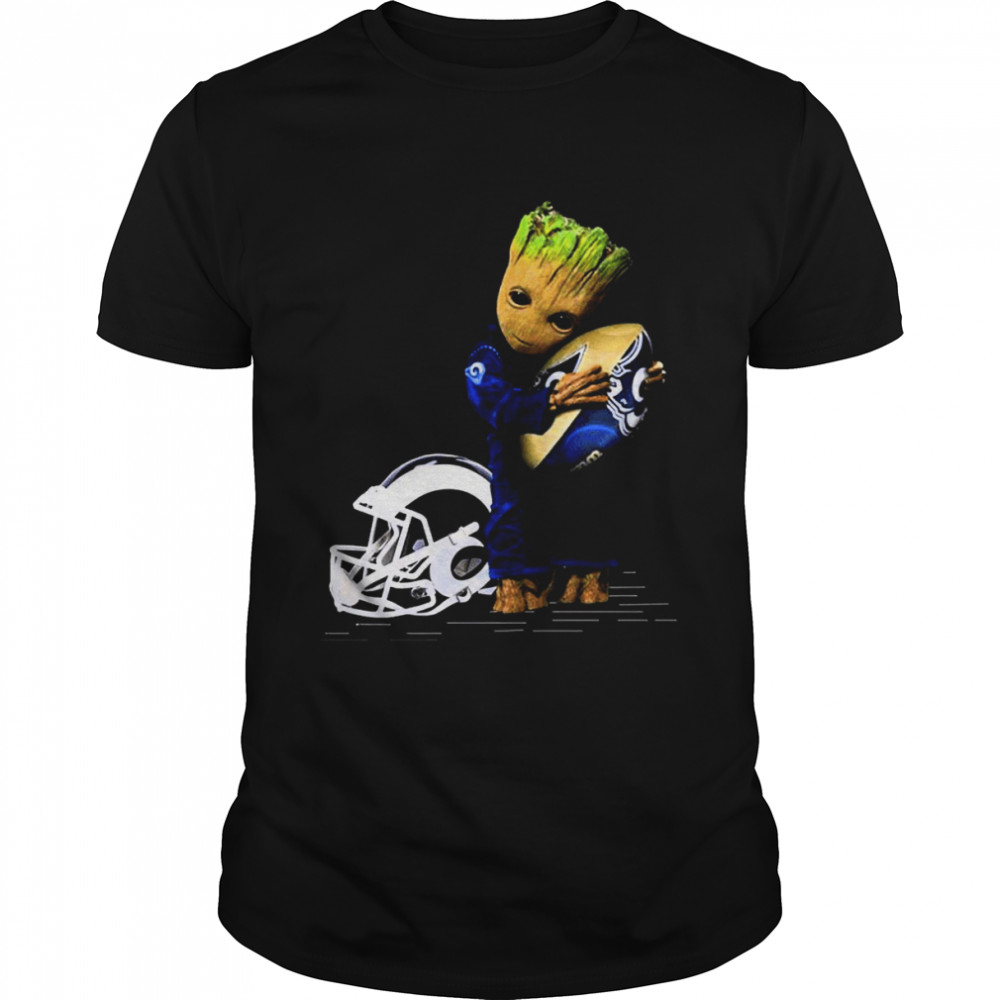 Groot Hugging Los Angeles Rams T Shirt