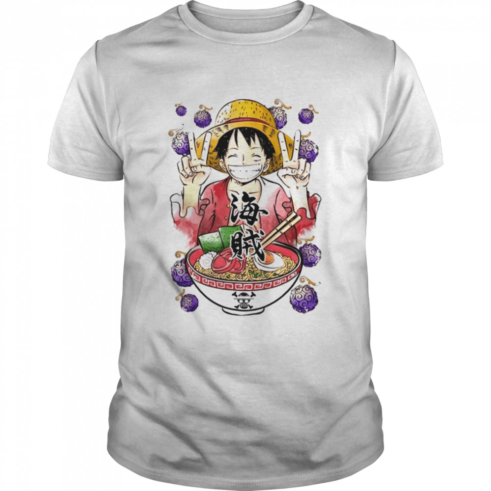 Luffy With Ramen Manga Anime One Piece shirt