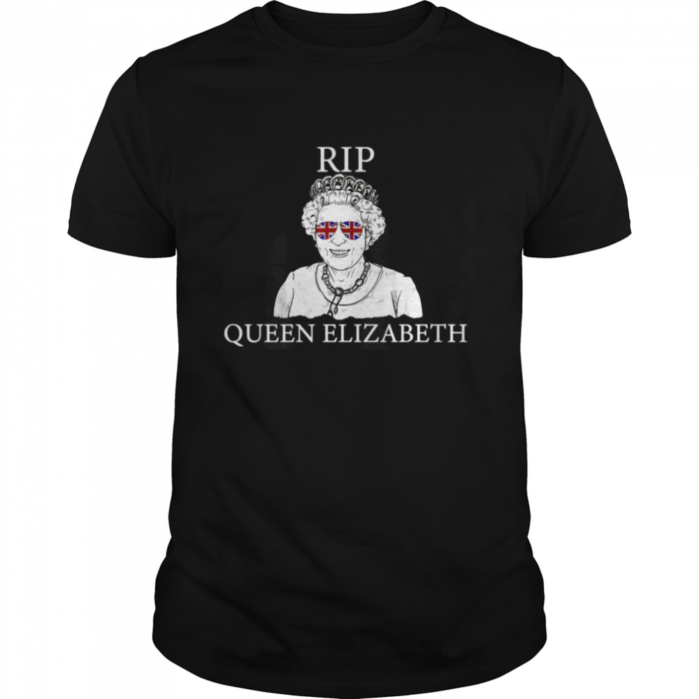Rip Queen Elizabeth II Sunglasses British Crown shirt