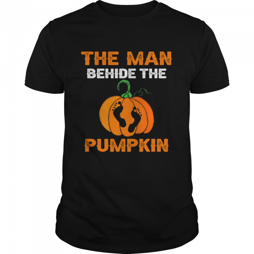 The Man Behind The Pumpkin Halloween Single Dad Shirt