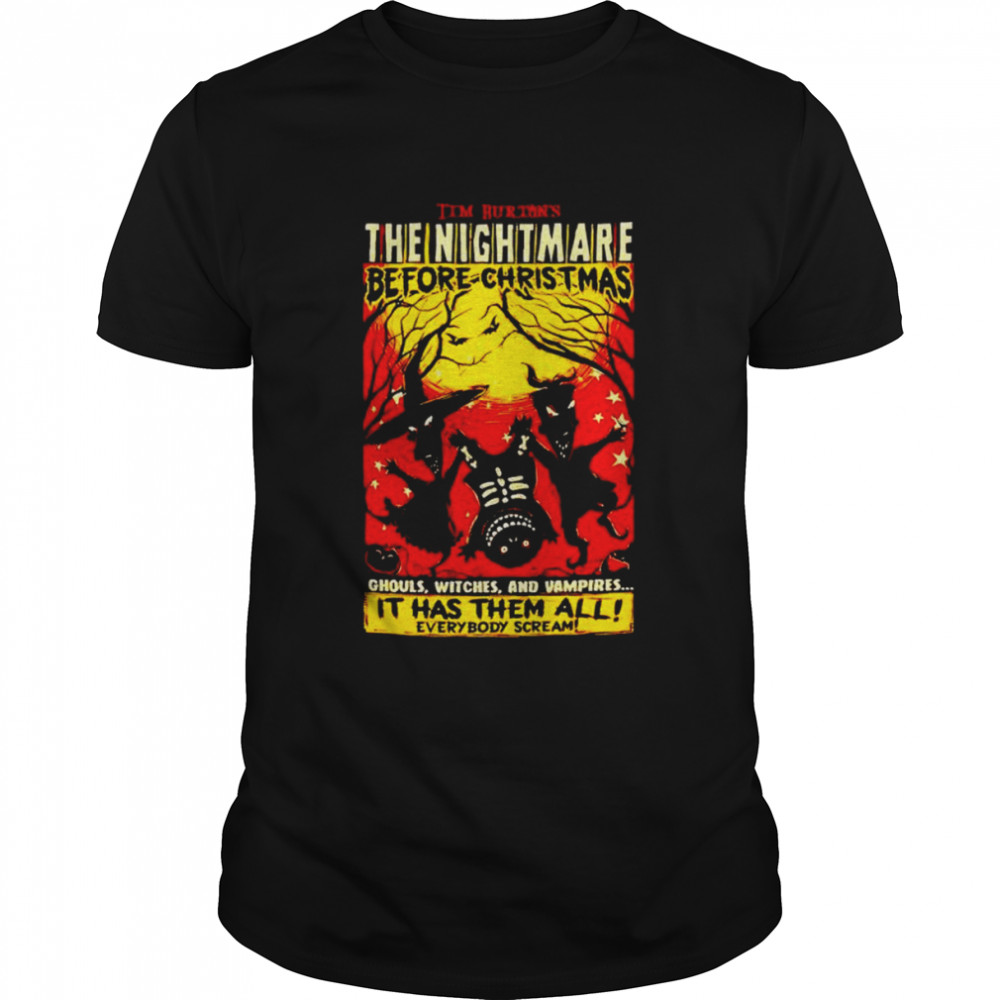 The nightmare before Christmas ghouls witches and vampires shirt