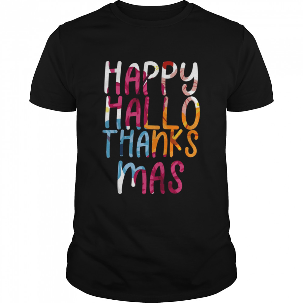 Tropical Happy Hallothanksmas shirt