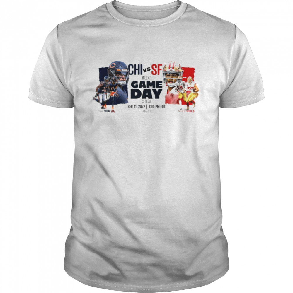 Bears vs 49ers 2022 NFL game day matchup shirt