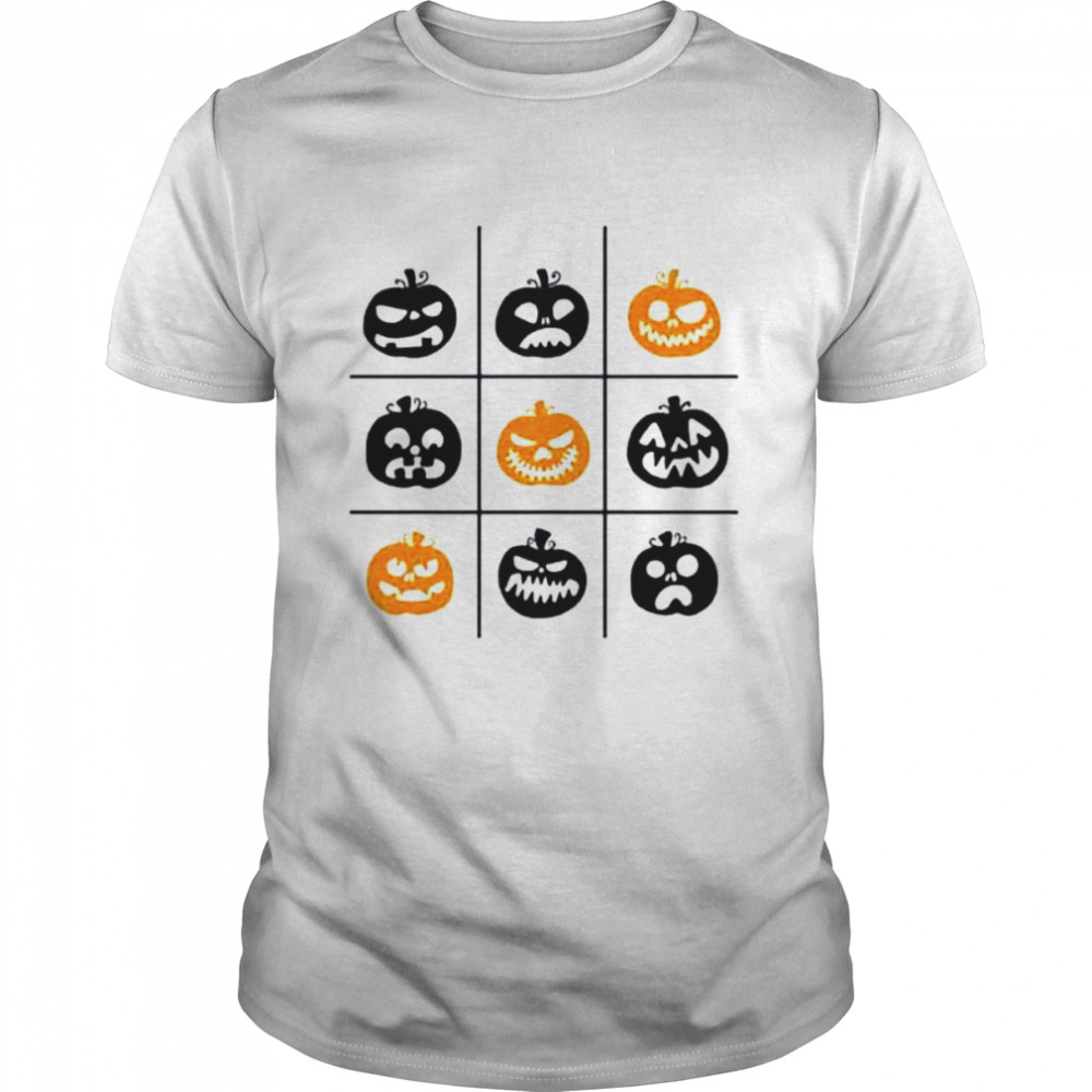 Checkered Pumpkin Heads Halloween Party shirt