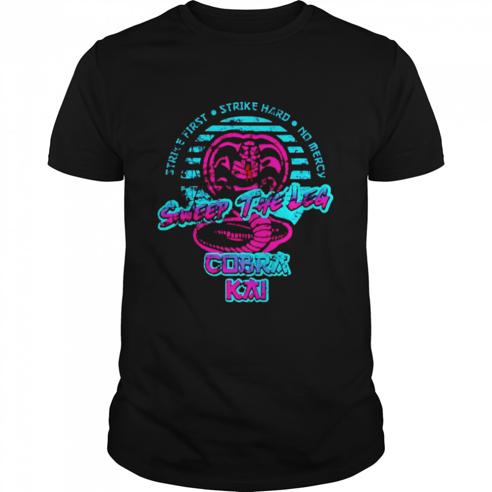 Hot Cobra Kai Sweep The Leg Retro Neon shirt