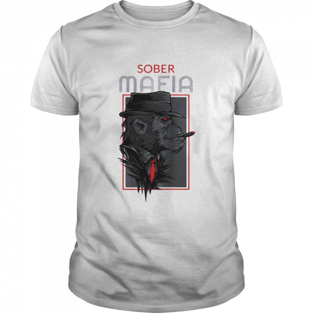 Sober mafia swag alcoholic clean and sober raglan baseball shirt