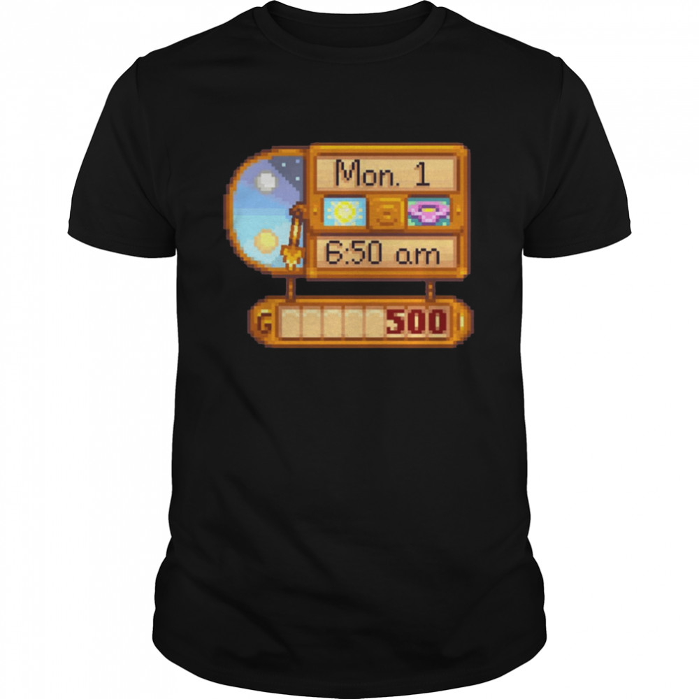 Stardew Valley Clock Harvest Moon shirt