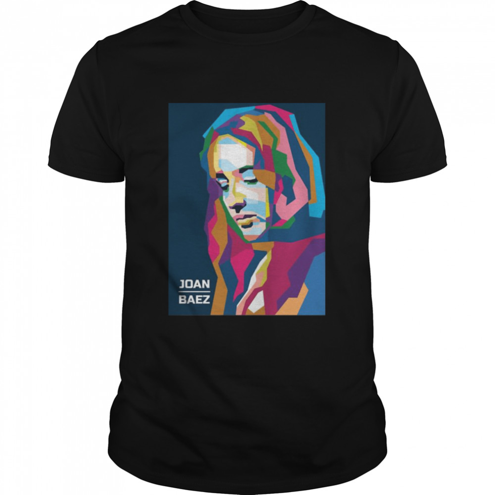 Abstract Geometric Joan Baez shirt