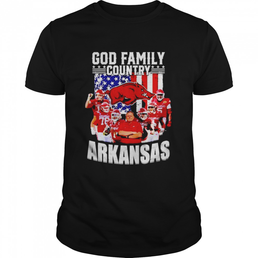 God family country Arkansas Razorbacks shirt