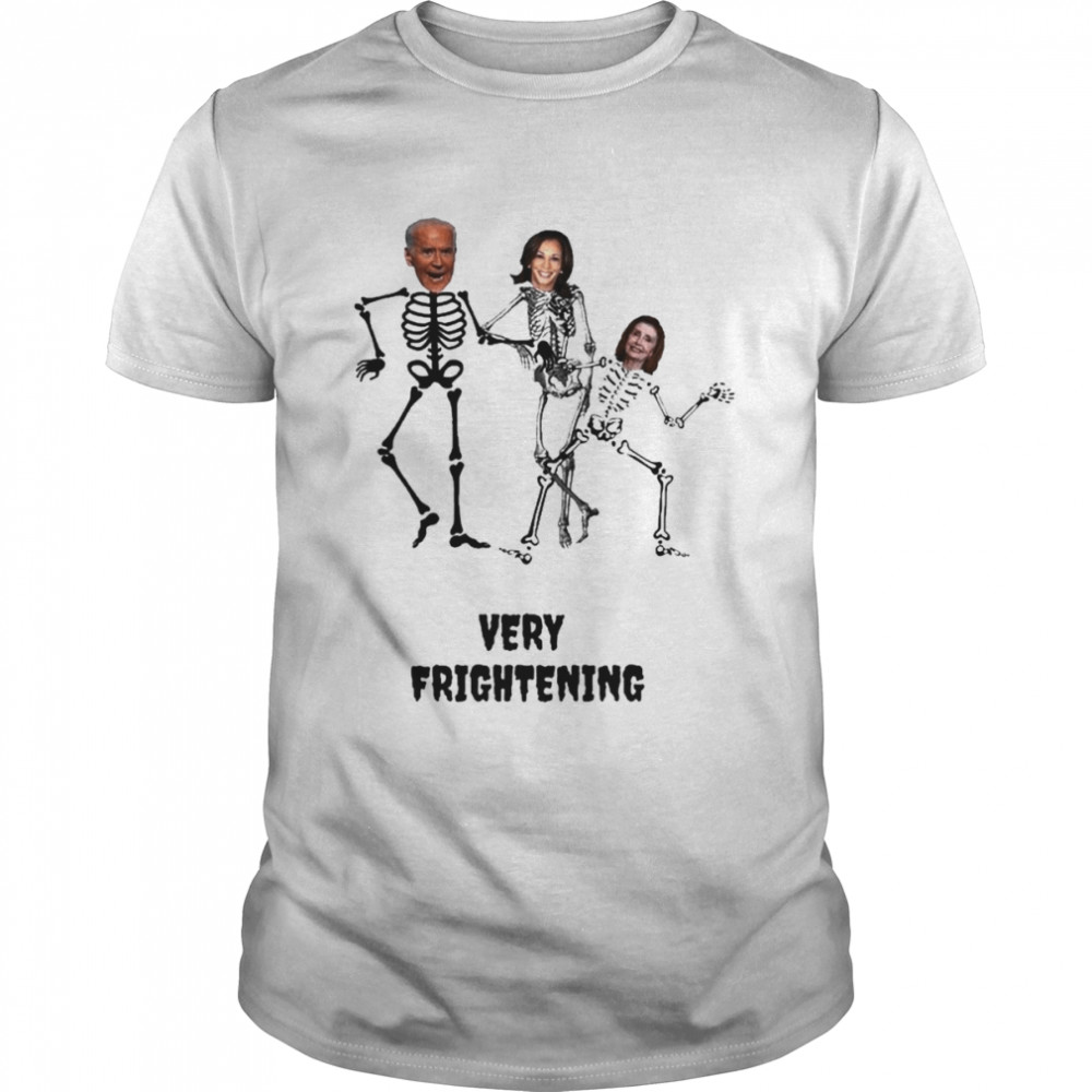 Joe Biden and Kamala Harris and Pelosi Skeleton very frightening Halloween shirt