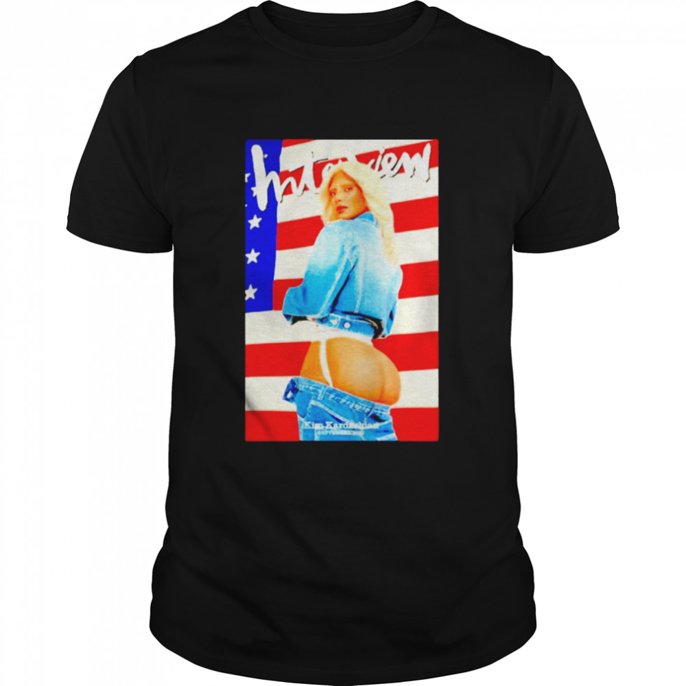 Kim Kardashian American Flag Naked Butt shirt