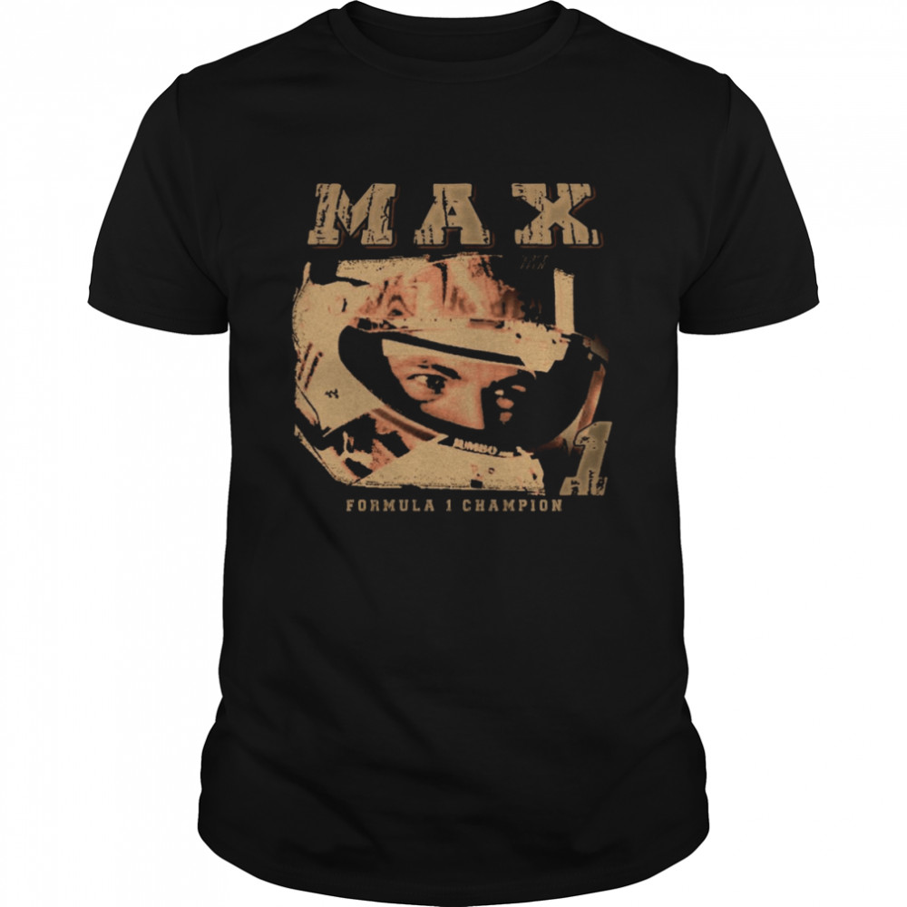 Max Verstappen 90s Vintage Style Formula 1 Champion Golden Ver shirt