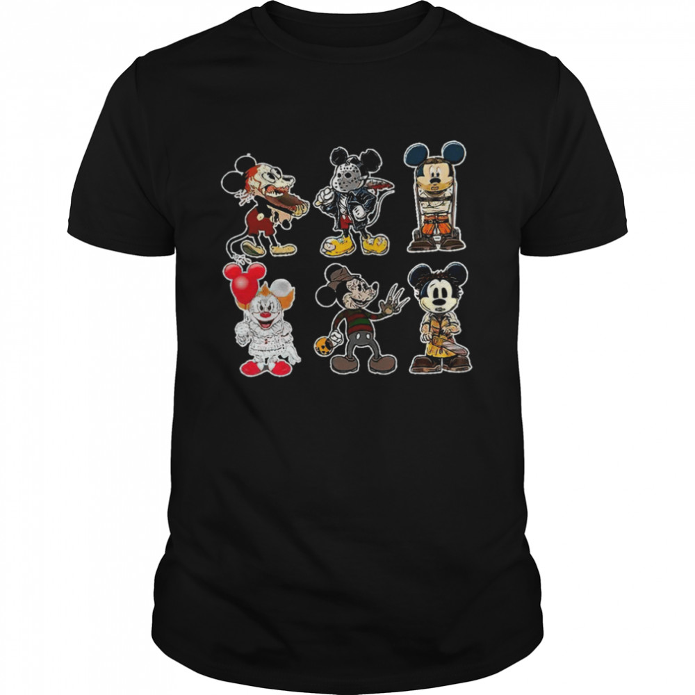 Mickey Halloween Mickey Mouse Style Horror Character Halloween Disney Movie Costume shirt