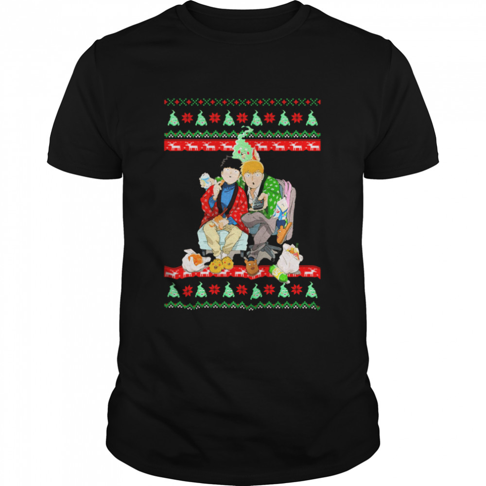 Mob Psycho 100 Christmas Shigeo And Arataka Christmas Anime shirt