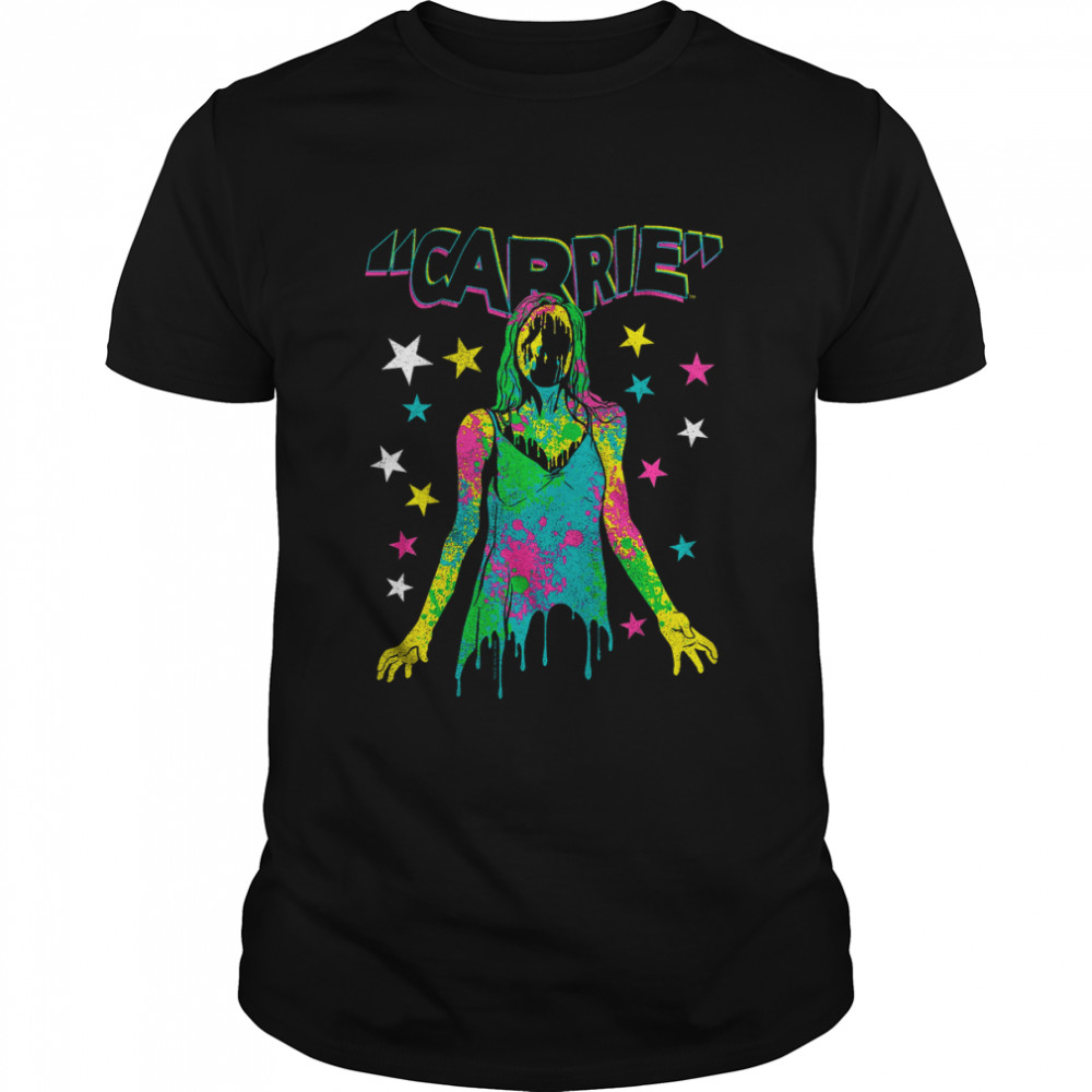 Neon Blood Splattered Prom Queen Carrie T-Shirt