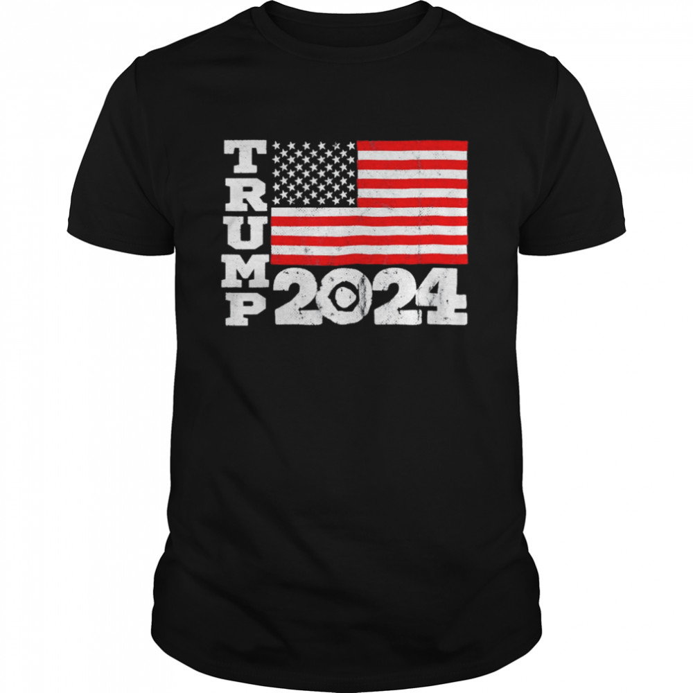 Trump 2024 Donald Trump Take America Back USA Flag T-Shirt