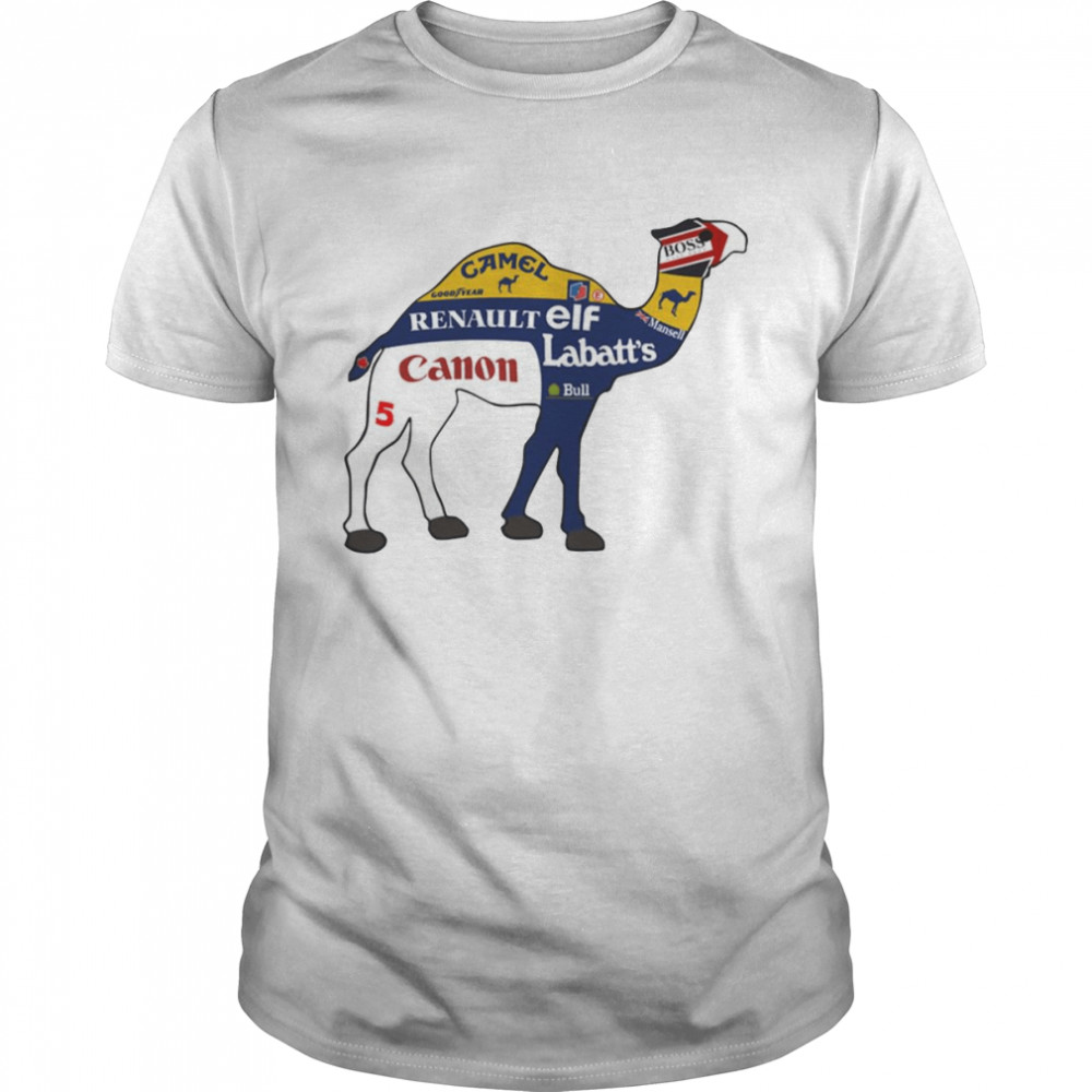 Mansell Williams Fw14 Camel Deisgn Formula 1 Car Racing F1 shirt