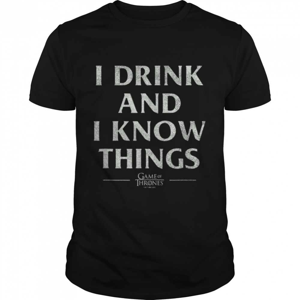 Game of Thrones St. Patrick’s Day Drink and Know Things T-Shirt B09VYKX1KY