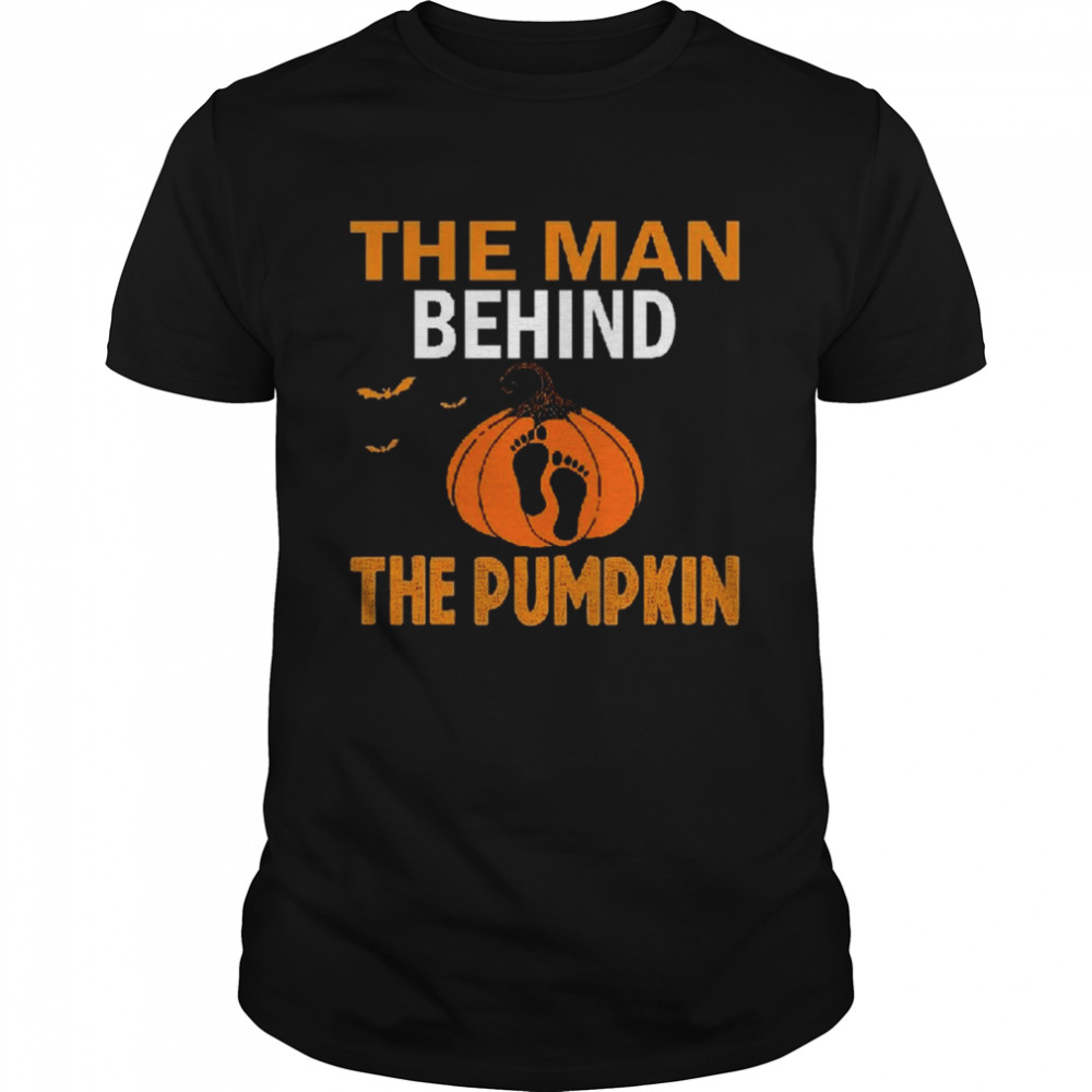 Halloween Pumpkin The Man Behind Two Footprints Great Pumpkin T Shirt