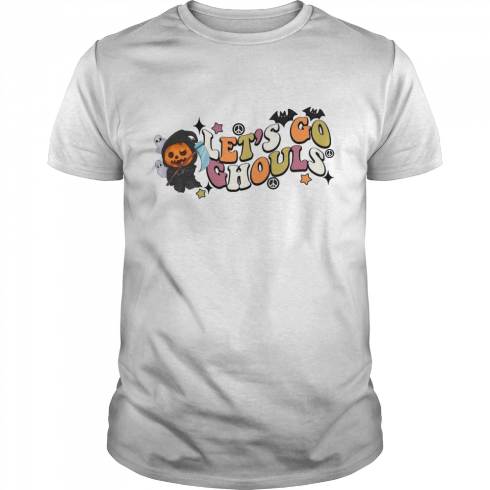 Let’s Go Ghouls Ghost Retro Funny Party Spooky Season Pumpkin Halloween shirt