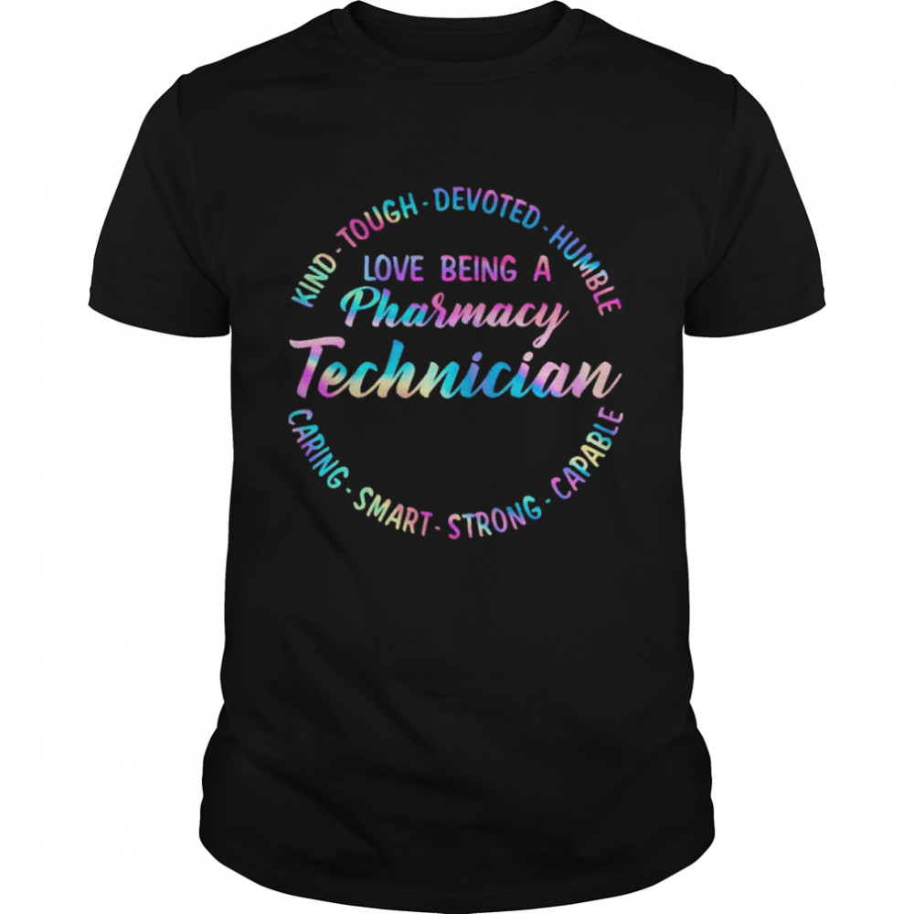 Love being a pharmacy technician purple pharmacytechnician shirt