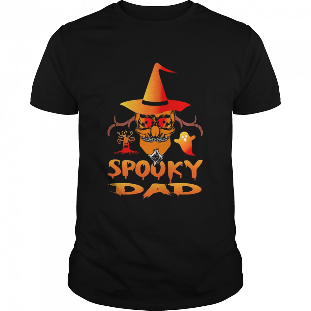 Orange Hat Halloween Trick Or Treat Spooky Dad shirt