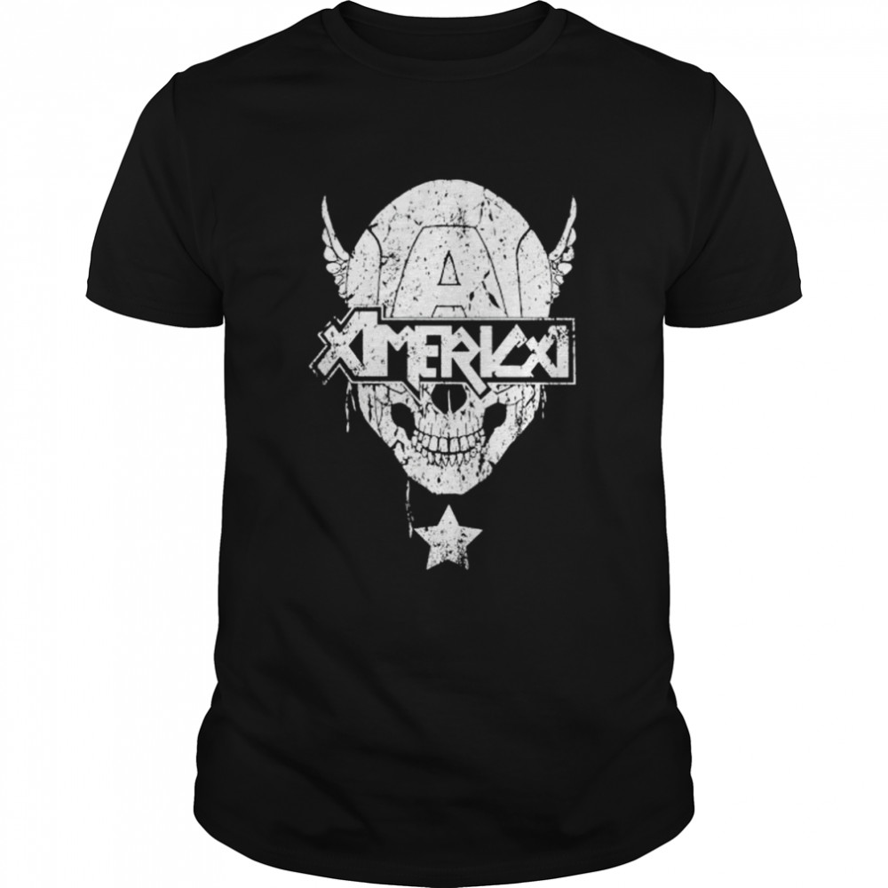 captain America skull shirt