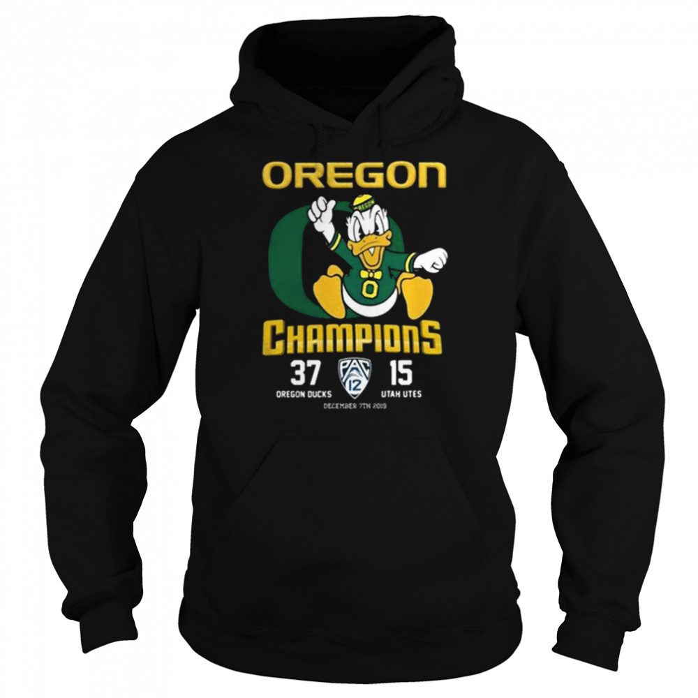 Oregon Champion 37 Oregon Ducks 15 Utah Utes Oregon Ducks T- Unisex Hoodie