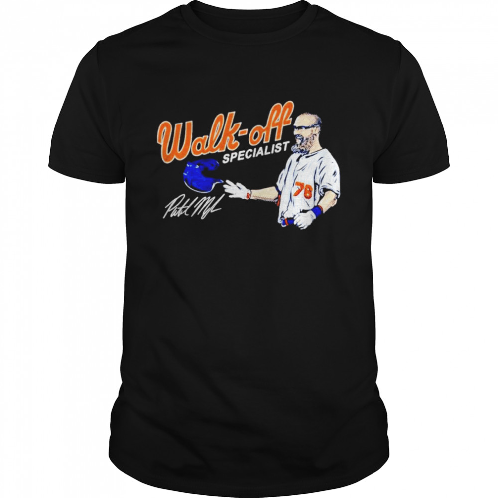 Patrick Mazeika New York Mets walk off specialist signature shirt