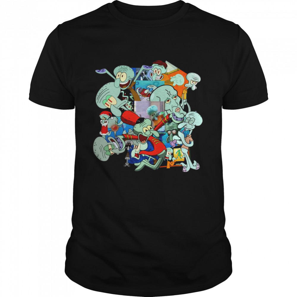 A Jumble Of Squidwards Spongebob Squarepants shirt